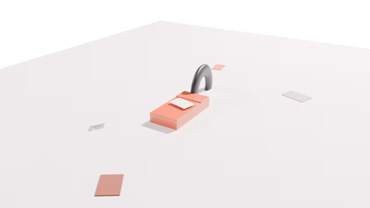 The FirstReply call box, rust-painted and shut, sitting on a cream paper stage beside its unanswered handset.